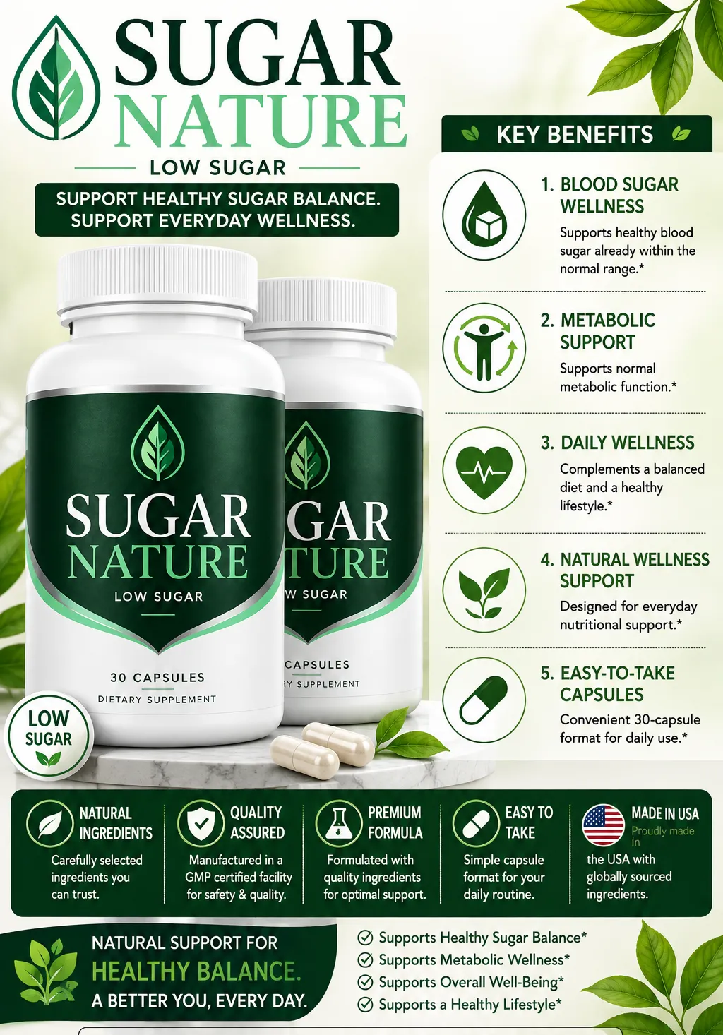 Sugar Nature key benefits for healthy blood sugar and metabolic wellness